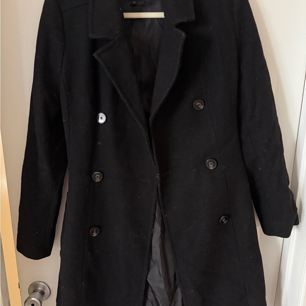 Express Classic Black Women's Coat Wool Blend